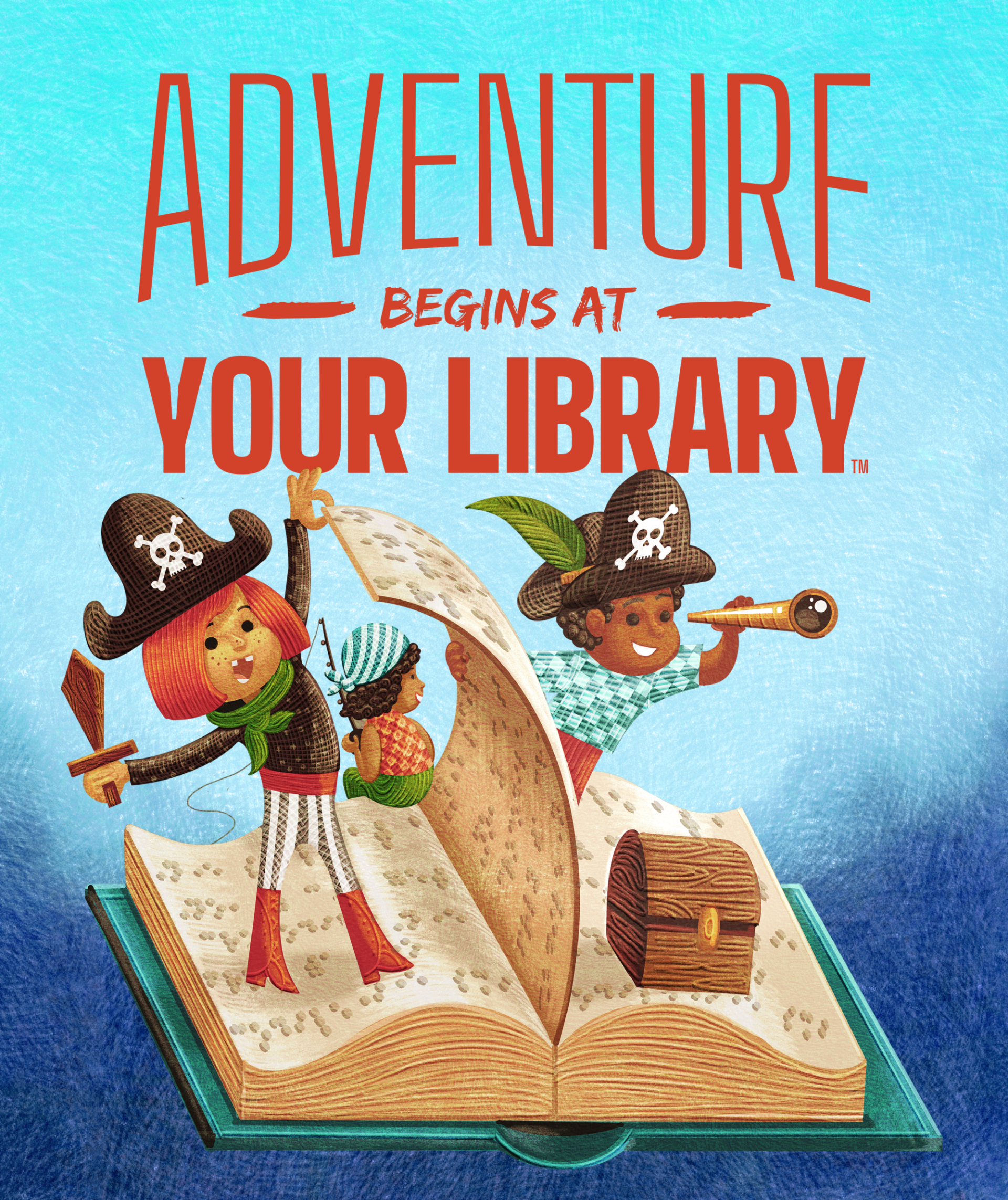 Adventure Begins at your library - English, vertical