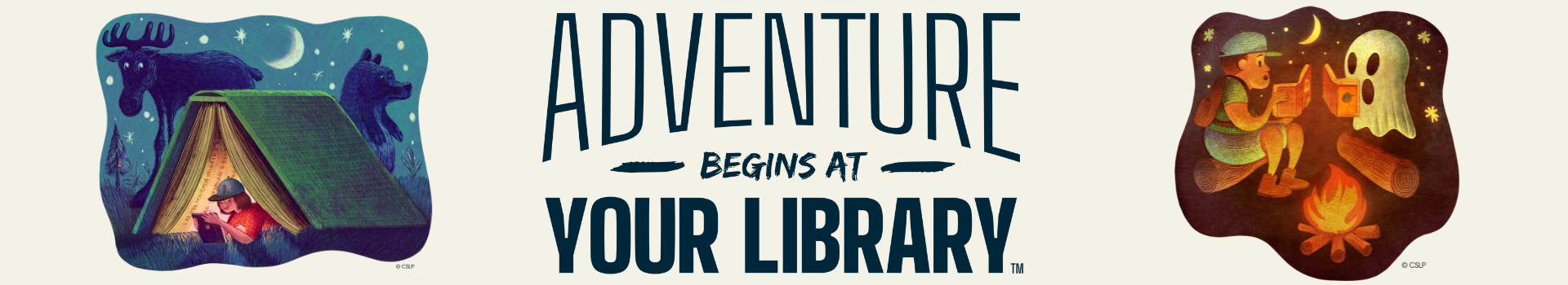 Adventure Begins at your Library banner vertical text (4)