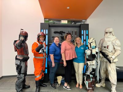 Library Director with 501st and Mandalorian Mercs