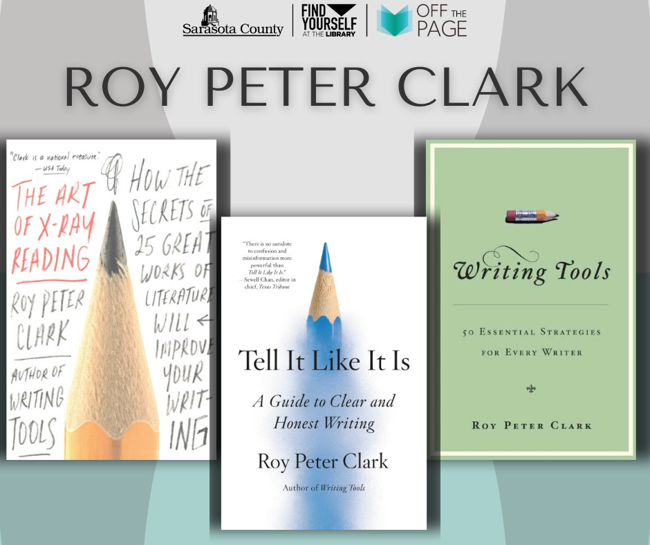 Off the Page Roy Peter Clark with book covers